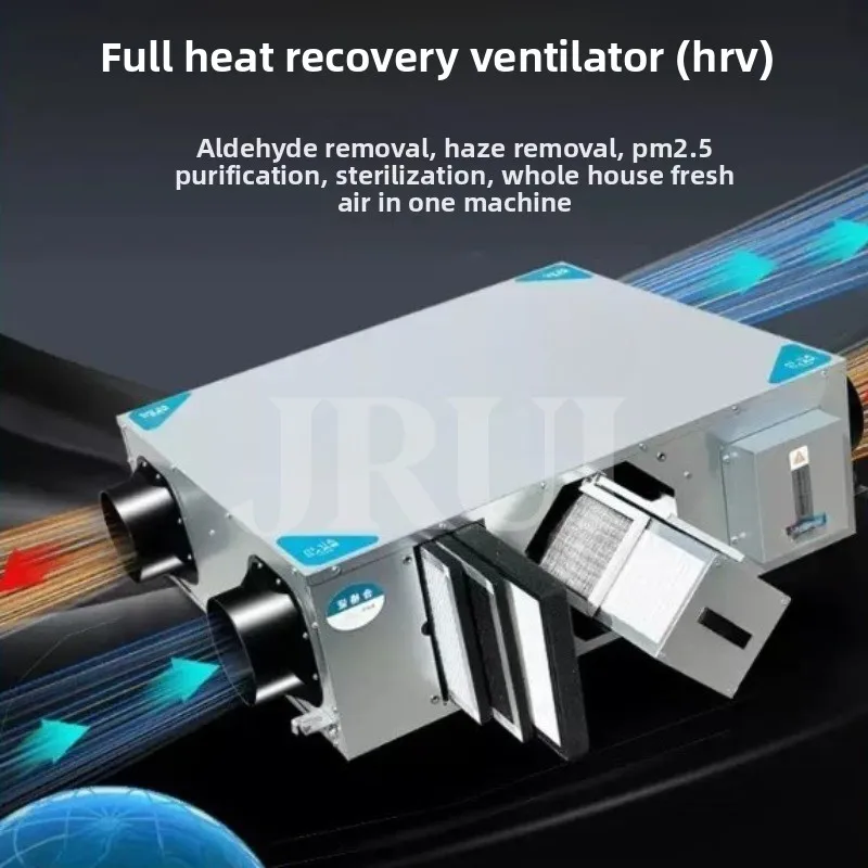 Two-way Flow Full Heat Exchanger New Fan Household PM2.5 Purification Ventilation Integrated Air System
