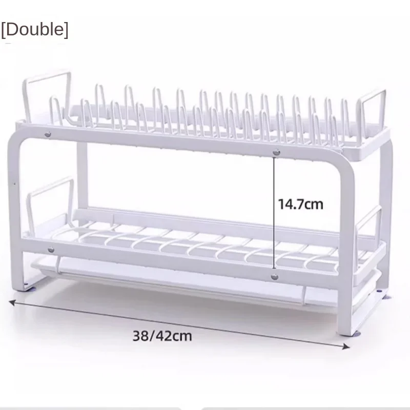 Pull Out Storage Rack Kitchen Organizer Basket Shelves for Tableware Drainboard Dish Drainer Kitchen Sink Accessories