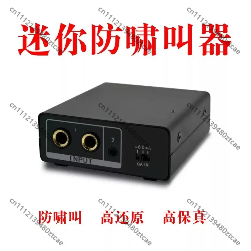 Anti-howling Microphone Feedback Suppressor, Rechargeable Howling Canceller, Universal for Outdoor Speaker, Live Streaming