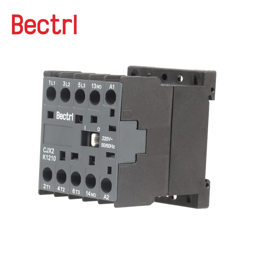 CJX2-K Mini AC Contactor Din Rail 3P 3main 1NO/3main 1NC Coil Voltage 220V 50/60Hz 6A 9A 12A