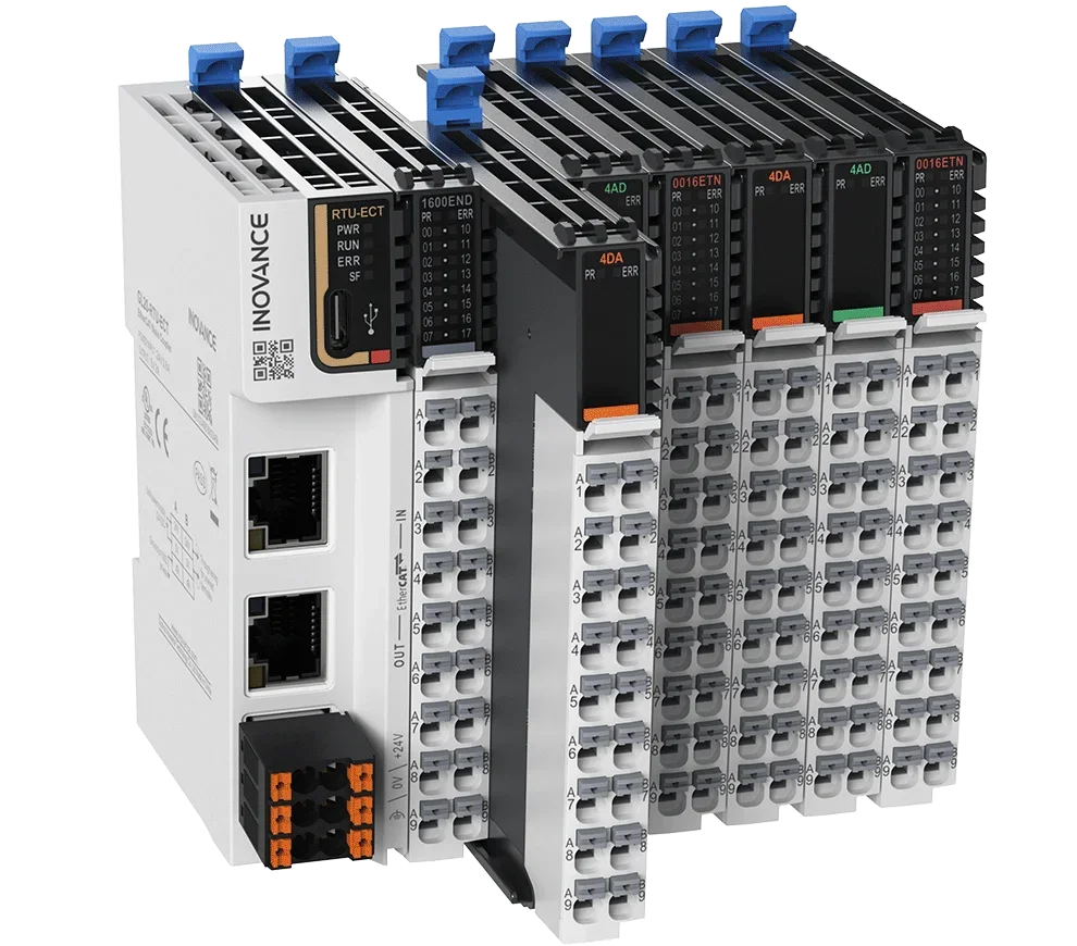 Inovance I/O Expansion Modules GL20 Series GL20-0808ETN Matching PLC Easy AC700 AC800 H5U & AM600 Series Local & Remote I/O view 2