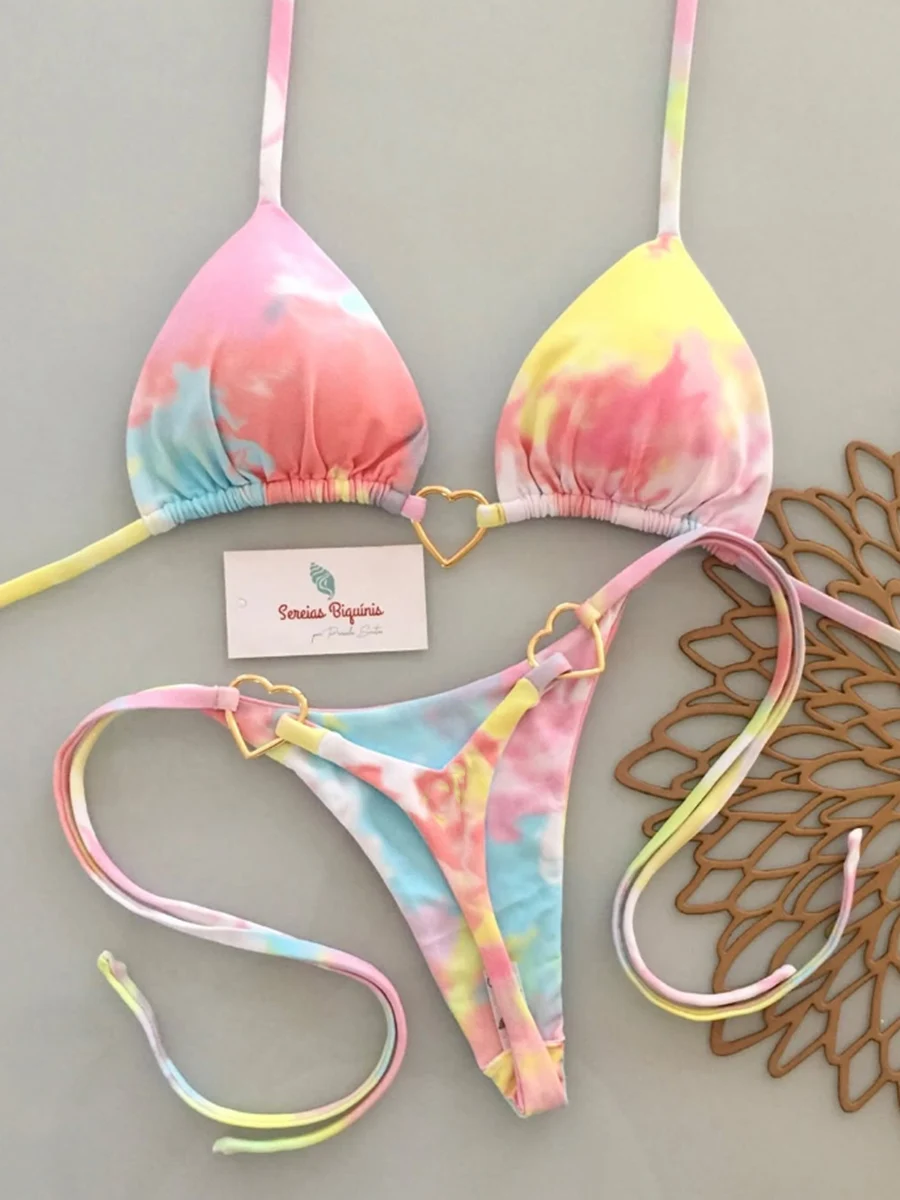 Micro Bikini 2026 Swimwear Women Swimsuit Sexy String Brazilian Bikini Set Halter Solid Biquini Push Up Thong Beachwear Female