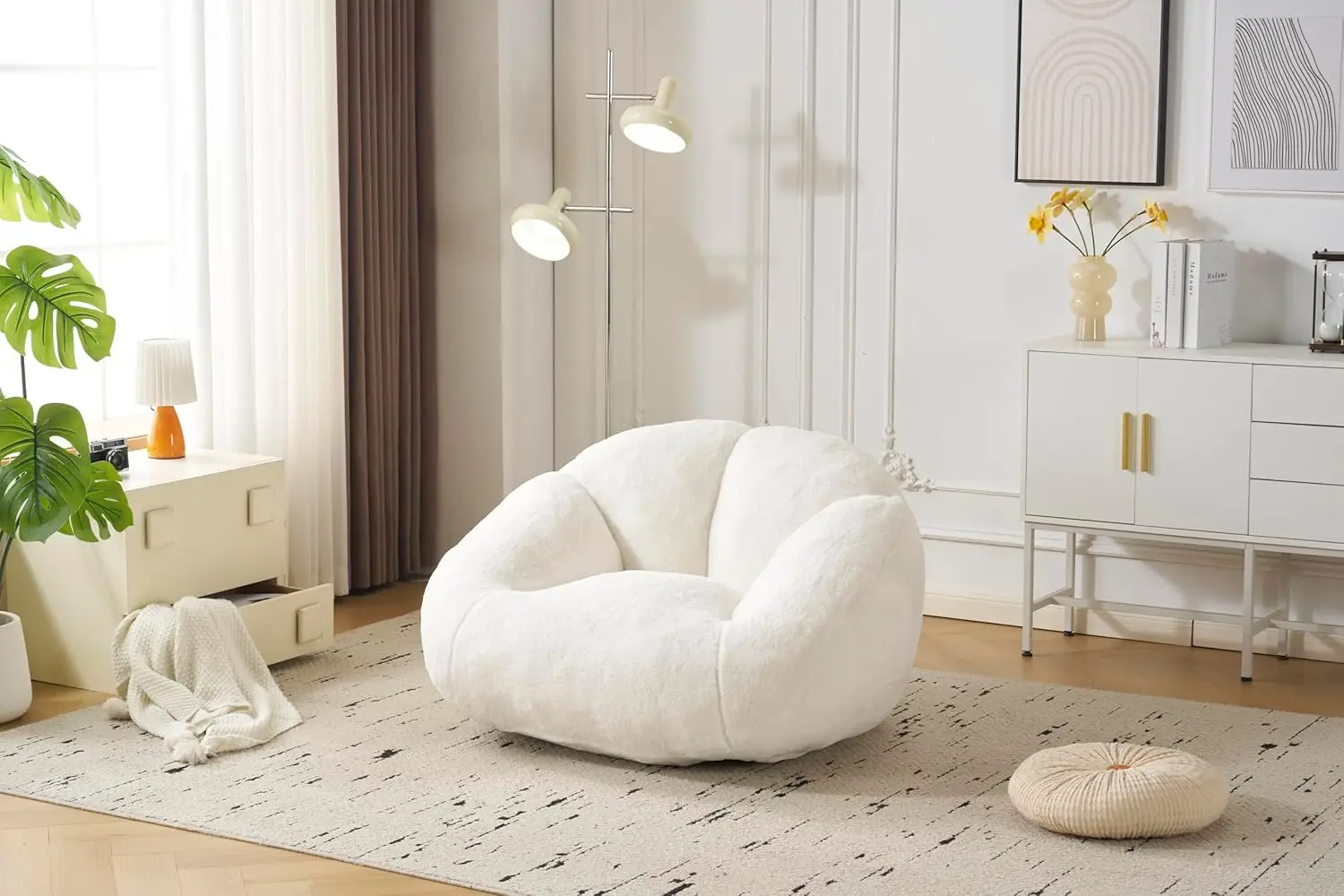 

Bean Bag Chair for Adults, Floral Shaped Bean Bags, Deep Sink-in Breathable Memory Foam Bean Bag Couch, Easy to, Customized