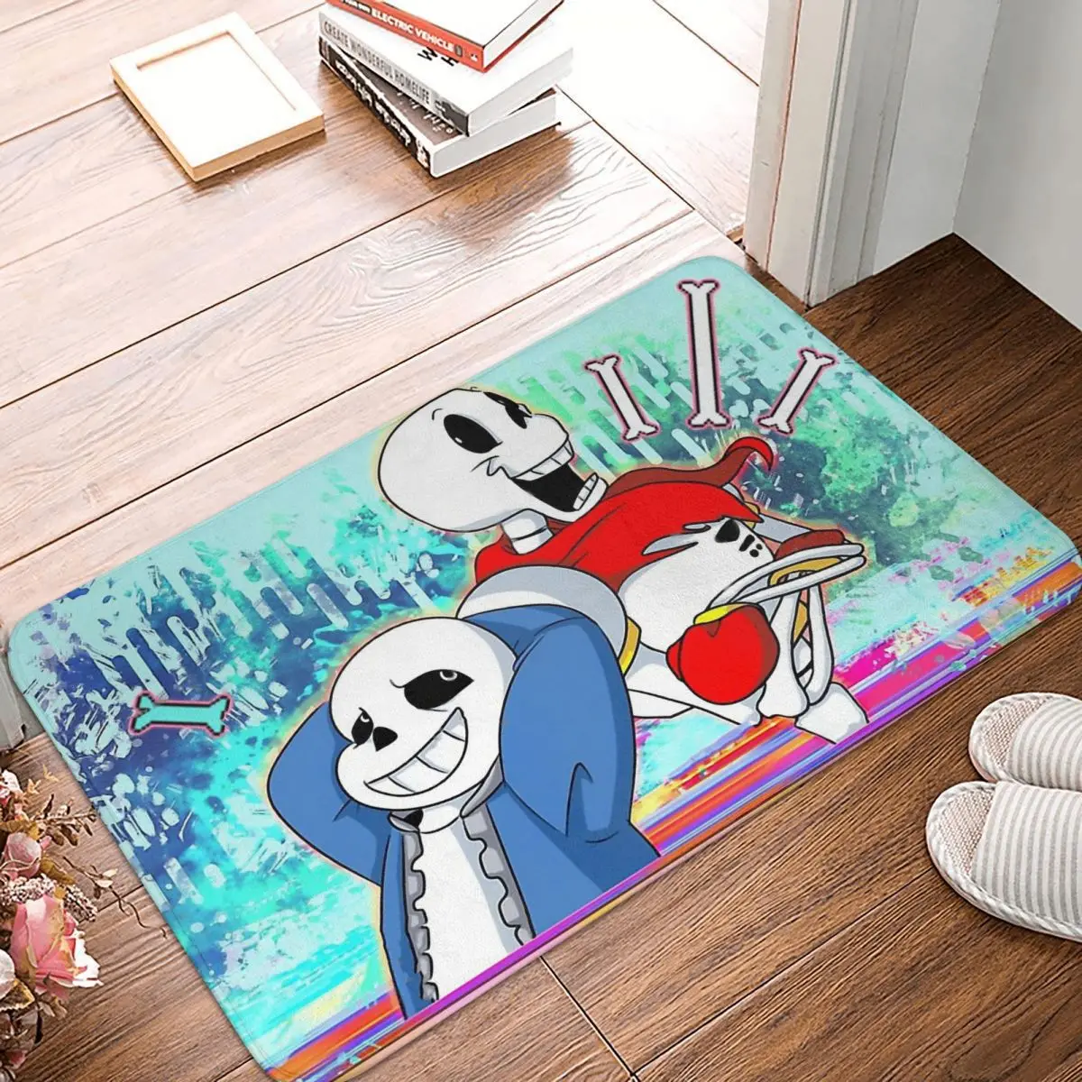 Undertale Frisk Flowey Toriel Sans Papyrus Bedroom Mat Skelebros Doormat Living Room Carpet Outdoor Rug Home Decoration