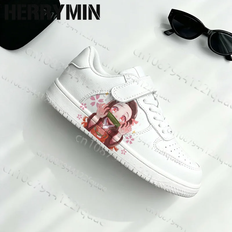 Parent Child Shoes for Girls Woman Parity Kamado Nezuko Design Teenager Lace Up Running Shoes Light Sports Shoes