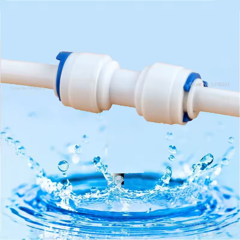 RO Water System Equal Straight 1/4" 3/8" Hose Connection Coupling Reducing Plastic Quick Pipe Fitting Reverse Osmosis Connector