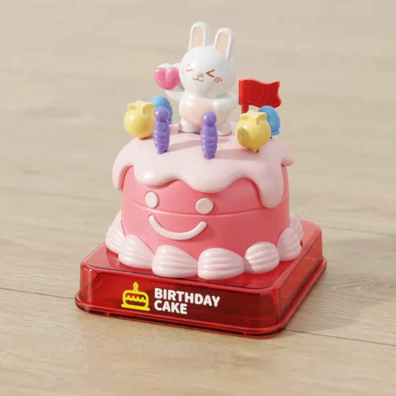 Novelty Cartoon Rabbit Bouncing Cake Toys Children Funny Creative Prank Birthday Cake Simulation Play House Toys Holiday Gift