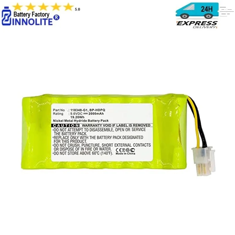 

High Capacity 9.6V Ni-MH Battery Replacement for Dranetz 118348-G1, BP-HDPQ and Compatible with Dranetz HDPQ-Visa Equipment