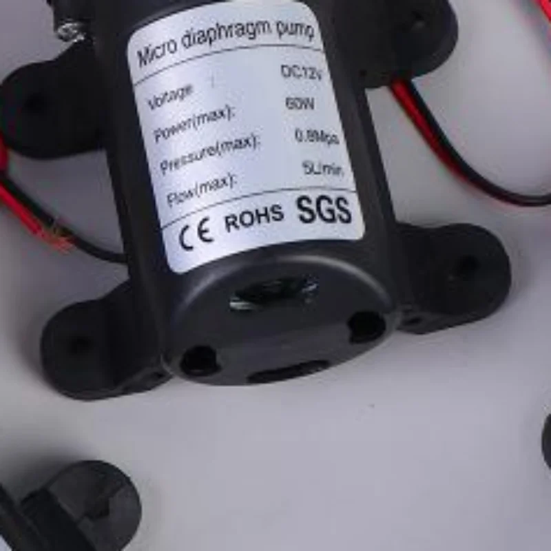 

Миниатюрный электрический диафрагменный насос 120PSI 60W 5L/Min, высоконапорный, 12В постоянного тока, самовсасывающий, для воды, стиральных машин, распыления