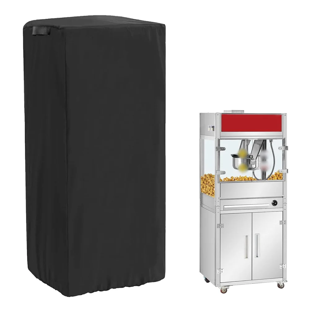 

Indoor Use Outdoor Use Popcorn Cover 420D Oxford Fabric Popcorn Machine Cover Black Sunproof All-weather Protection