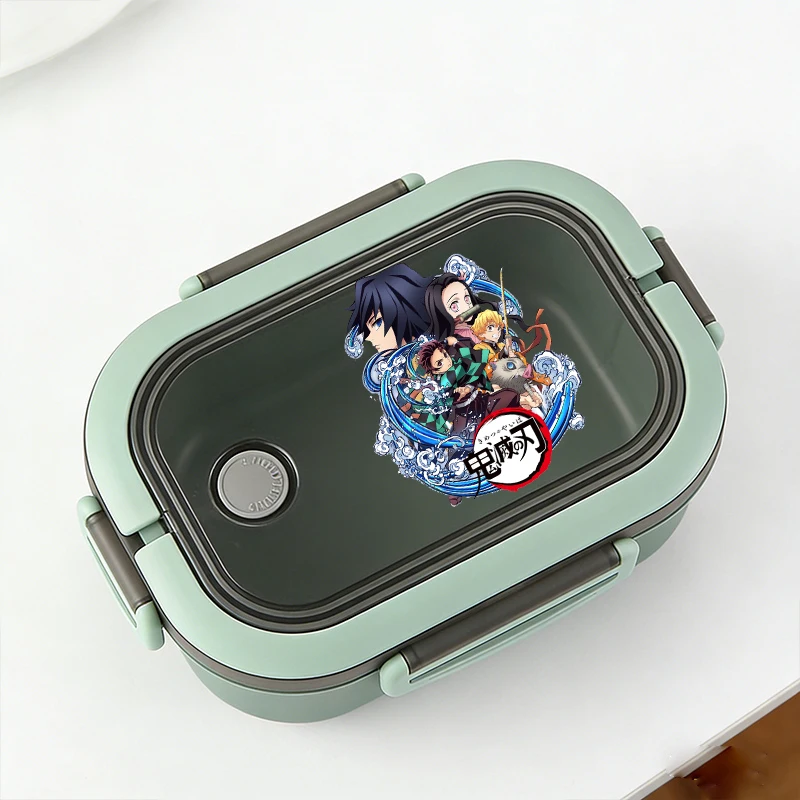 

Demon Slayer Boy Girl Lunch Box Anime Cartoon Bento Box Insulated Boxes Student Large Capacity Rice Boxes Kids Picnic Tableware