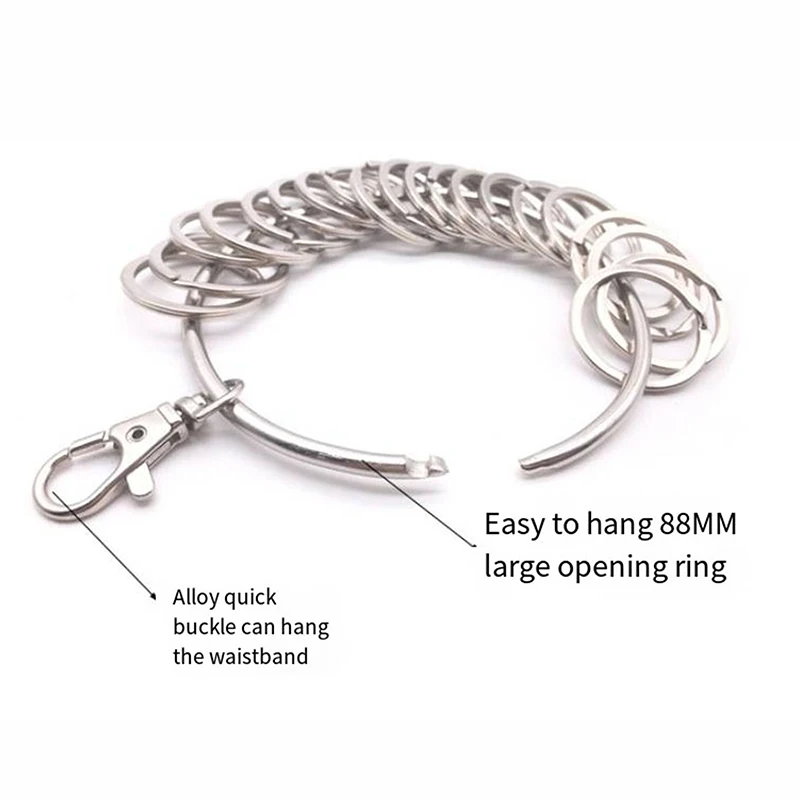 Key Chain Hanging Ring Creative Key Chain Multiple Thickened Key Rings Warehouse Dormitory Landlord Management Key Hang Buckle