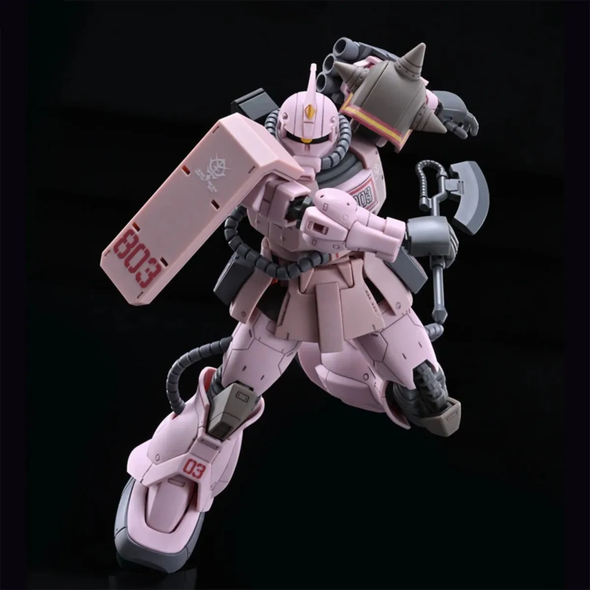 Bandai – Kits de modèles de dessin animé Gundam authentiques, Zaku, Type désert, panthère rose, jouet HG GTO 1/144, figurine d'action, cadeau de noël