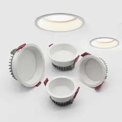 Luces LED empotradas regulables antideslumbrantes, iluminación interior, 9W/12W/15W/20W, foco de techo, lámparas de fondo, AC85 ~ 265V