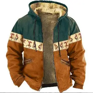 Men's Winter Vintage Parkas Cosplay Armor Design Long Sleeve Warm Jacket for Men/Women Thick Hoodie Streetwear