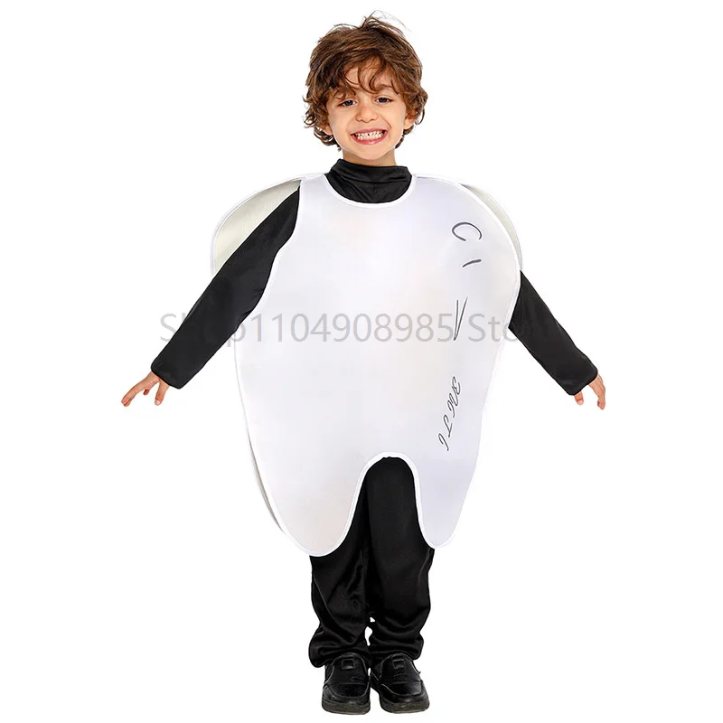 

Unisex Tooth Dress Up Cosplay Outfits For Children Dental Themed Funny Costume Giant Tooth Costume Economic