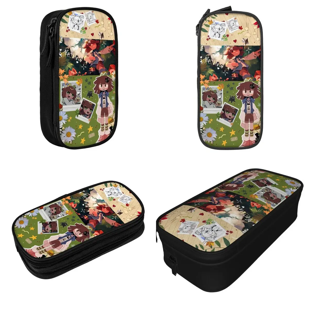 Classic Claire Miss Circle Cartoon Pencil Cases Fundamental Paper Education Pencilcases Pen Holder for Student Big Capacity Bag