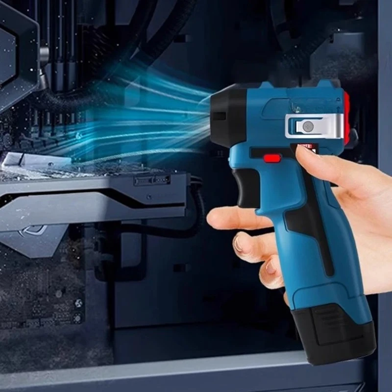CT093 Hair Dryer, Small Turbine Brushless Dust Removal Powerful, S12V Battery