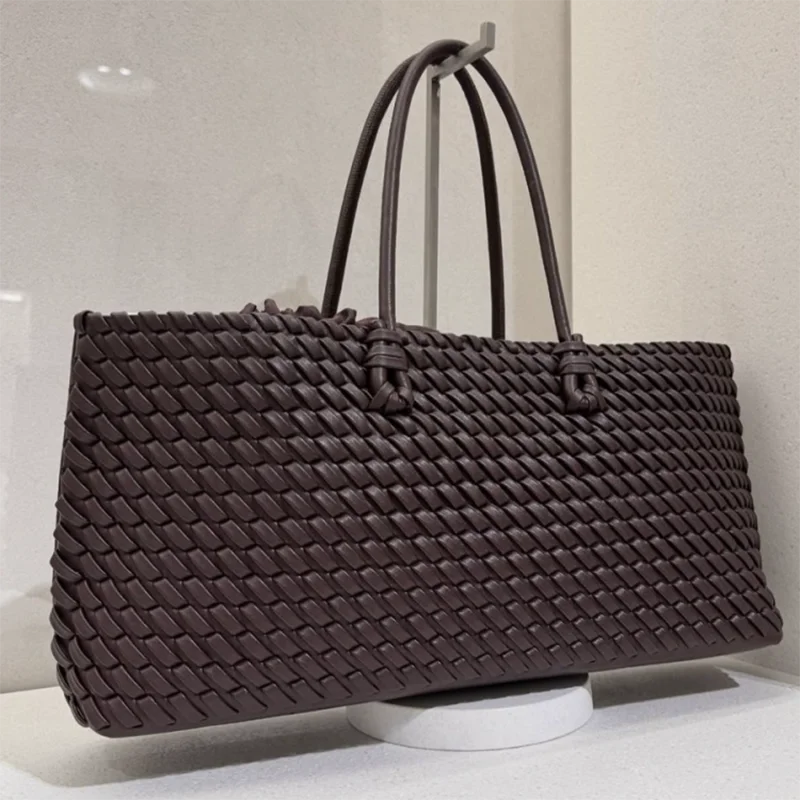 

Fashion Brand Retro Woven Handbag European American Designer Versatile Shoulder Bag Casual Large Capacity Handbag Ladie Tote Bag