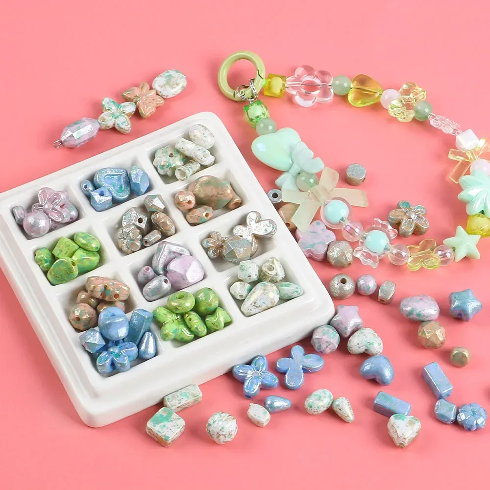 

20g/Lot 5-20mm Multicolor Picasso Mixed Style Bead Acrylic Scattered Beads Handmade DIY Bracelet Necklace Accessory Material