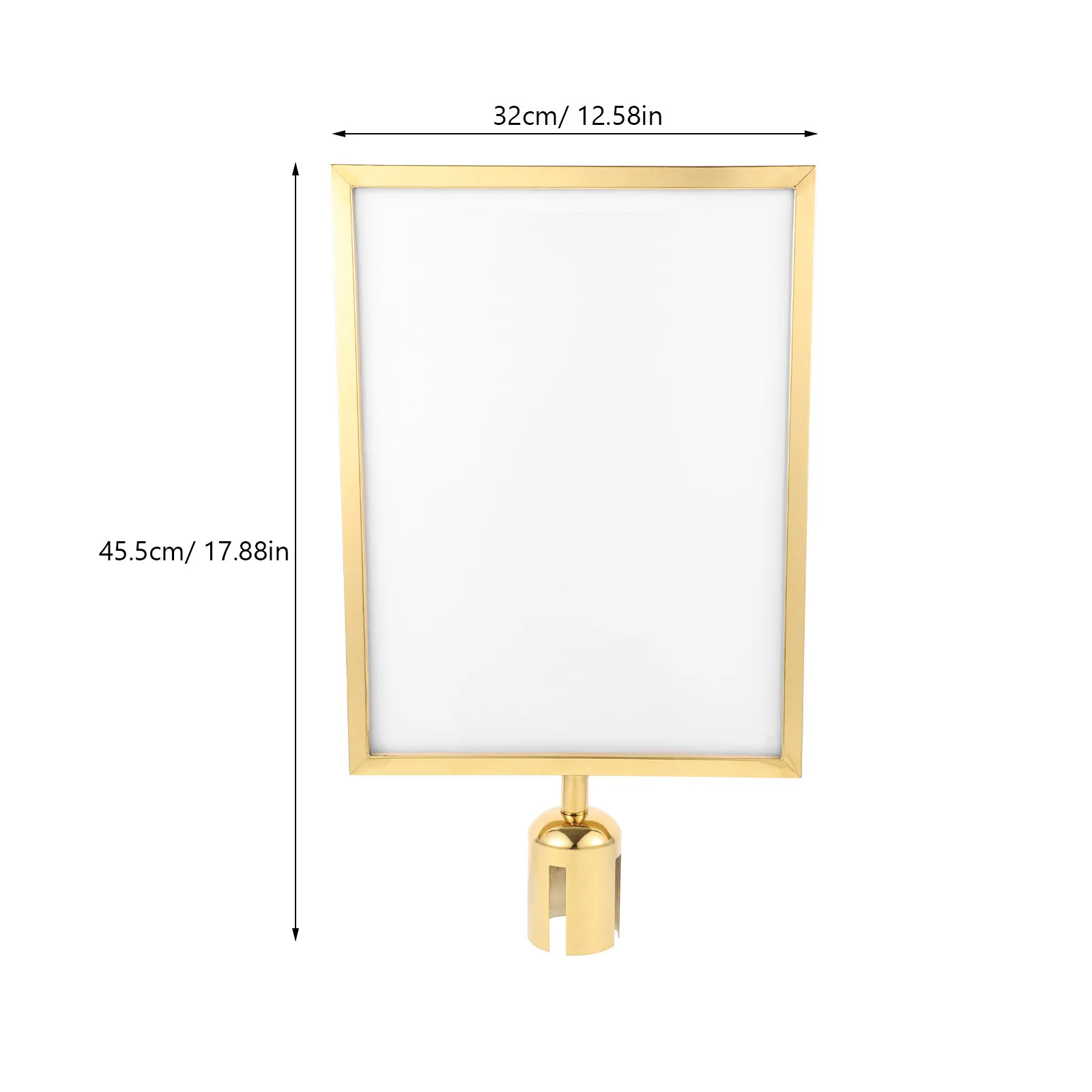 Stainless Steel Vertical Stanchion Sign Holder Portrait Frame A3 Retractable Belt Queue Barrier Display for Crowd Control