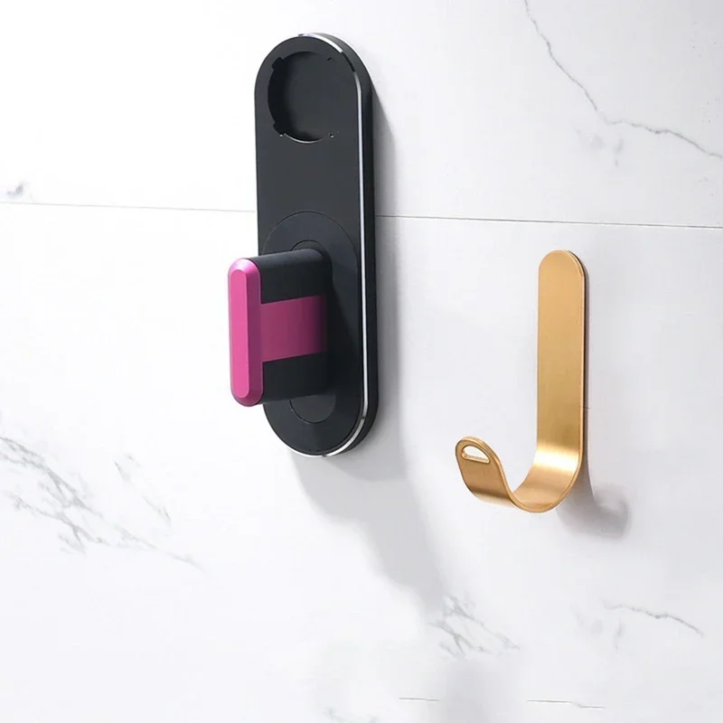 Hair Dryer Holder Wall Mount Storage For Dyson Airwrap Complete Styler Storage Rack For Hair Curling Wand Bathroom view 5