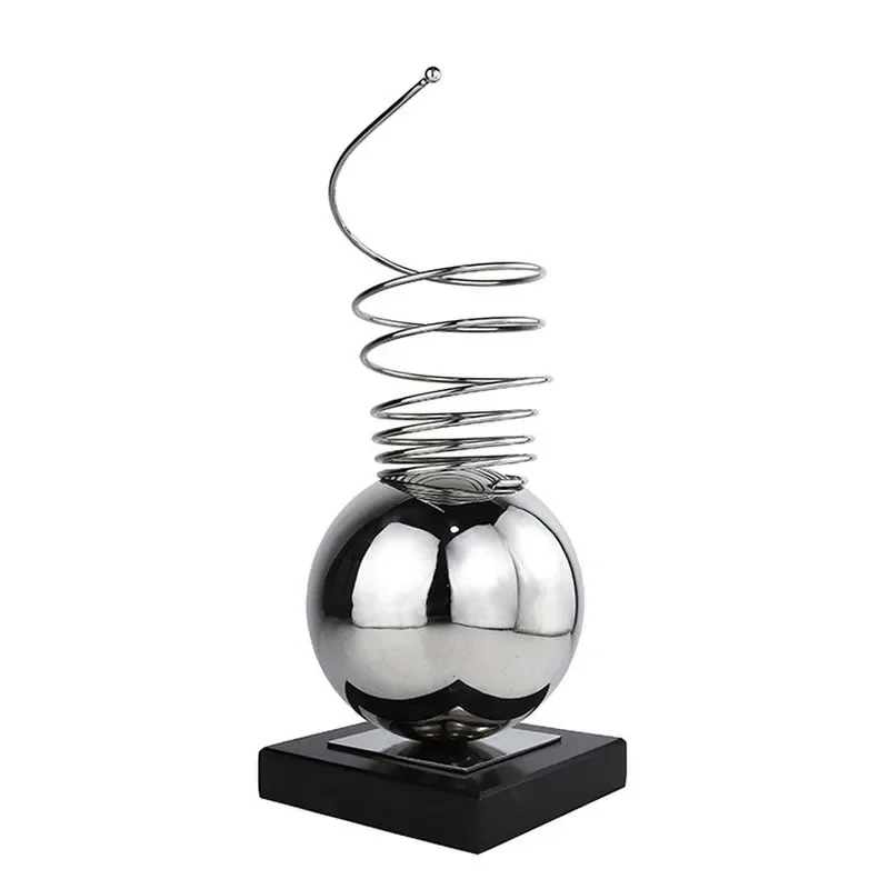 Modern Minimalist Metal Spring Geometric Sculpture for Living Room Hotel Lobby Office Desk Decor Abstract Art Ornament Home