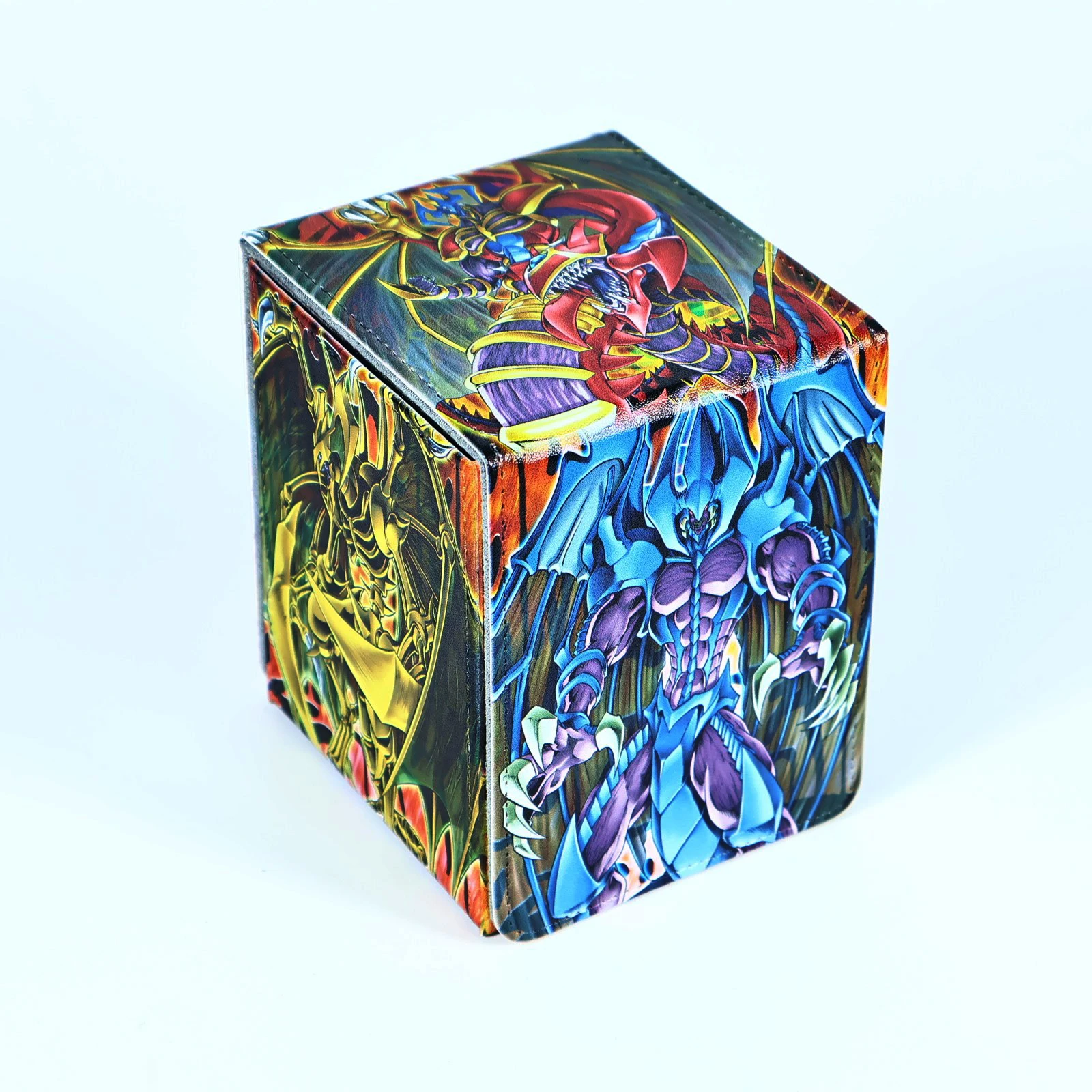 Diy Self Made Yu-Gi-Oh! Summoner of The Sacred Beasts Card Storage Box High-End Leather Card Storage Box Gift Toys