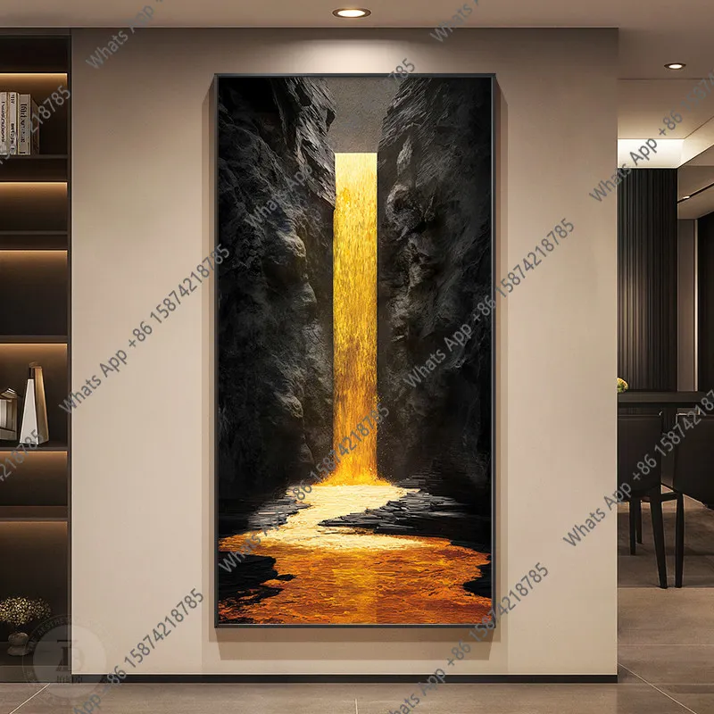 Flowing Water Generates Wealth, Hangs Paintings, Light Luxury, High-level Entry Porch Decorative Paintings, High-end Three-dimen
