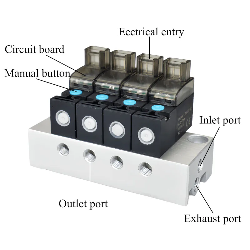 3 Port 2 Position Normally Closed 10mm High Frequency Miniature Solenoid Valve Air Valve 30Hz 24V 12V 6V Vacuum Valve Station