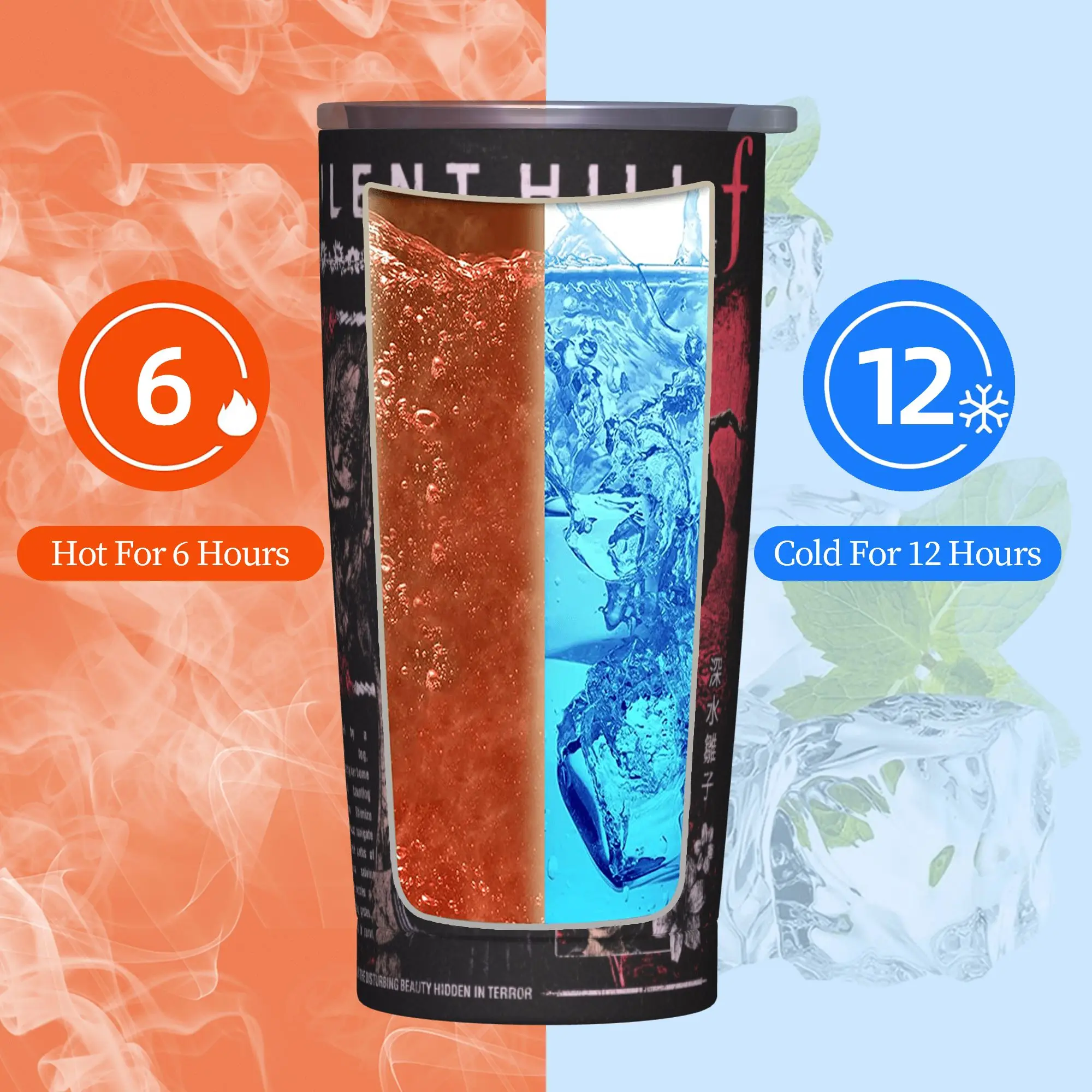 Shimizu Hinako Silent Hill F بهلوان زجاجة مياه للمشروبات الباردة تحافظ على الحرارة أكواب حرارية من الفولاذ المقاوم للصدأ أكواب سيارة مخصصة للسفر