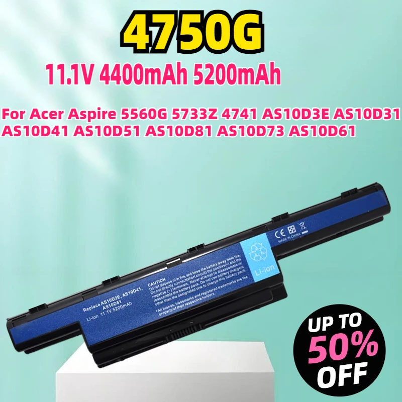New Battery for Acer Aspire New75 5560G 5733Z 4741 AS10D3E AS10D31 AS10D41 AS10D51 AS10D81 AS10D73 AS10D61 AS10D71