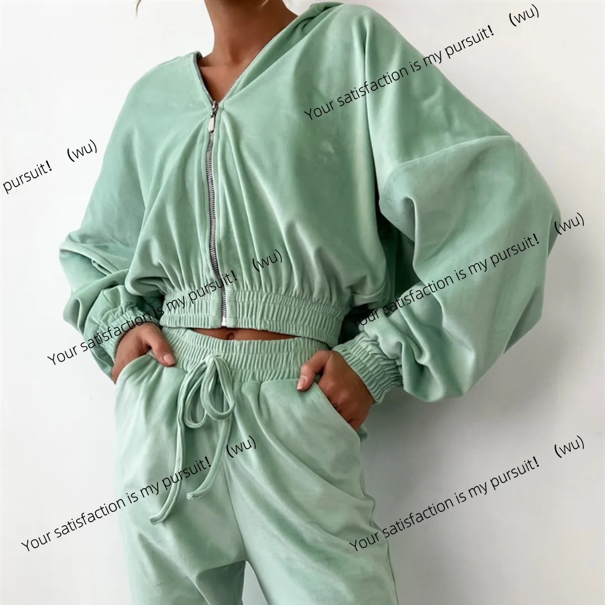 

Европейский и американский весенне-осенний однотонный кардиган, брюки с капюшоном, женская одежда, городская повседневная мода, с длинными рукавами