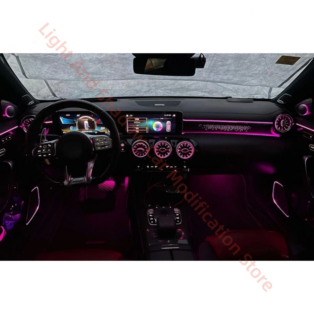 For Mercedes-Benz A-Class W177 CLA W118 2019-2022 LED Ambient light automotive interior Backrest lamp Passenger starlight panel