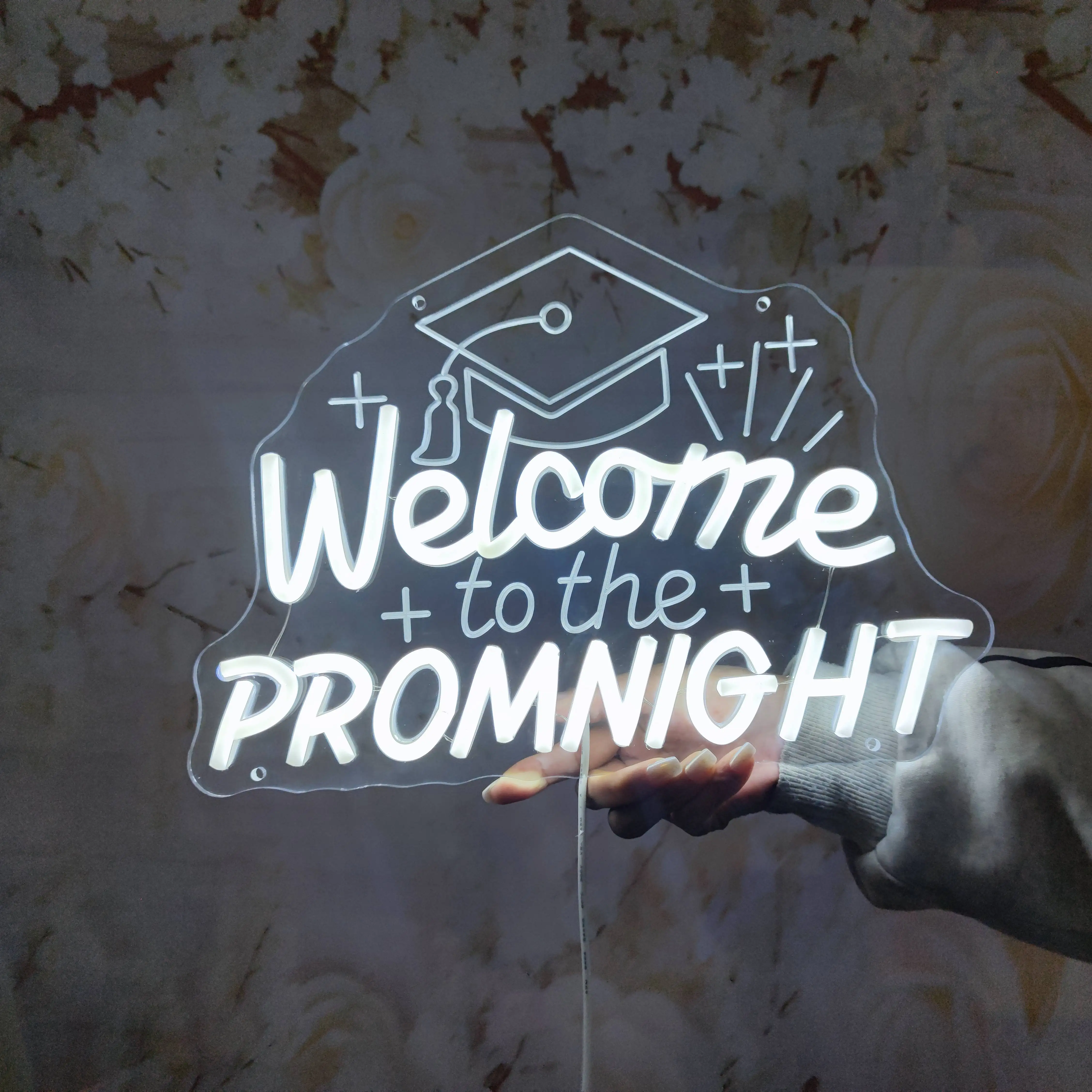 PROM night Neon Signs for Wall Decor,Led Light Sign for Congrats Grad Party,Prom,Home,Room,Wall Decoration,Graduation Christmas