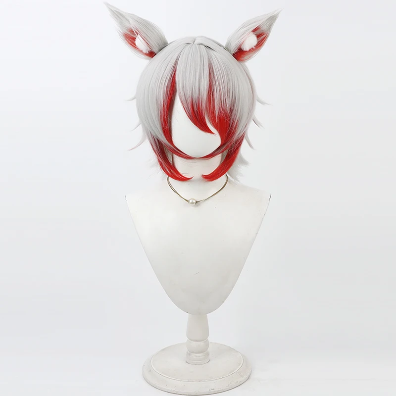 NIJISANJI Virtual YouTube Syusetu Kohaku Cos Cosplay Wig Halloween Carnival Party Prop Synthetic Hair Heat Resistant Fiber