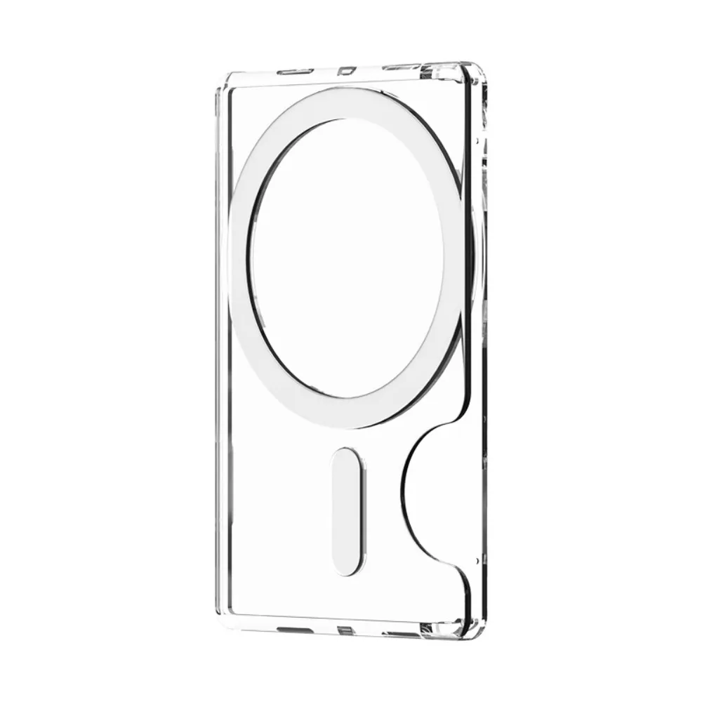 

Magnetic Clear Wallet Portable Plastic Card Holder Strong Adsorption Card Slots Cover for iPhone 16 15 Pro Max 14 13 12 for Men