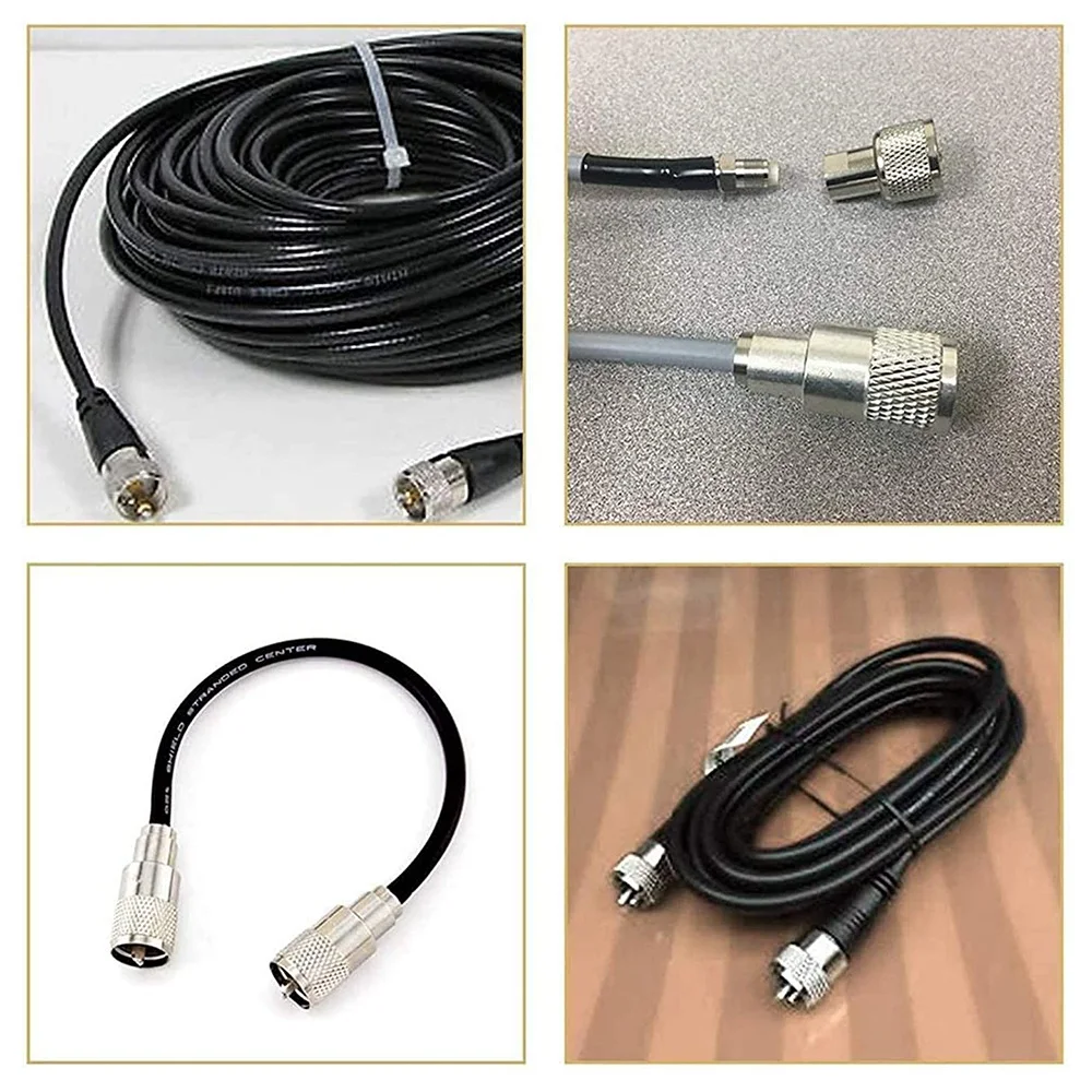 Limited Stock 10 Pack UHF/PL-259 Solder Connector Plug with Reducer for RG8X, RG8, RG59, LMR-400, RG-213 Coaxial Coax Cable