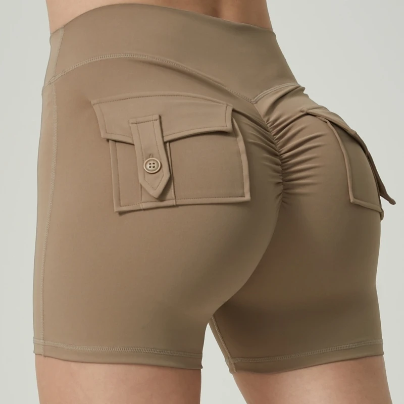 

Women's Athletic Yoga Shorts Feature High Elastic Abdominal Exercise Shorts Outwear for Yoga and Daily Running