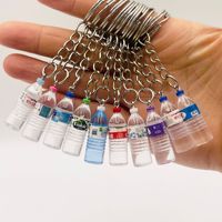 Mini Creative Water Bottle Pendants Keychain Simulation Acrylic Bottle Trinket Keyring Jewelry Pendant Bag Decoration Gifts