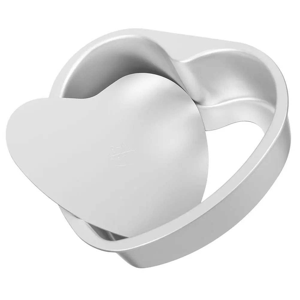 

Heart Shape Aluminum Alloy Cake Pan Non-Stick Metal Baking Mold Oven Safe Removable Bottom Easy Clean Home Bakery Use