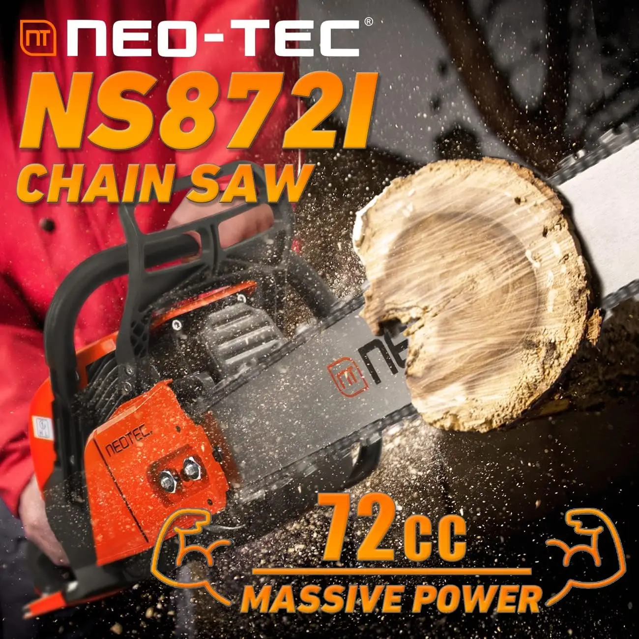 Neo-Tec Ns872I 72Cc High-End Version Gas Chainsaw Powerhead, With Ngk Spark Plug, High Performance Carburetor, Italian Ignition