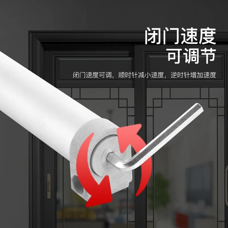 Sliding Door Hydraulic Buffer Automatic Closing Door Wardrobe Kitchen Balcony Glass Door Anti-collision Damping Rebound Device