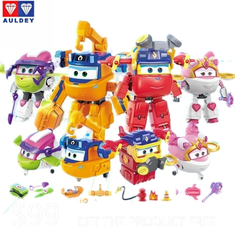 

Auldey Double Diamond Super Wings Marty Kori Donnie Princess Sassa Трансформирующий робот Карьера Костюм Набор Детская игрушка в подарок