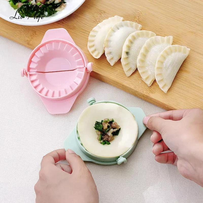 Dumpling Mold DIY Dumplings Maker Dough Pressing Tool Dumpling Skin Pressing Tool Manual Wrapper Portable Kitchen Tool