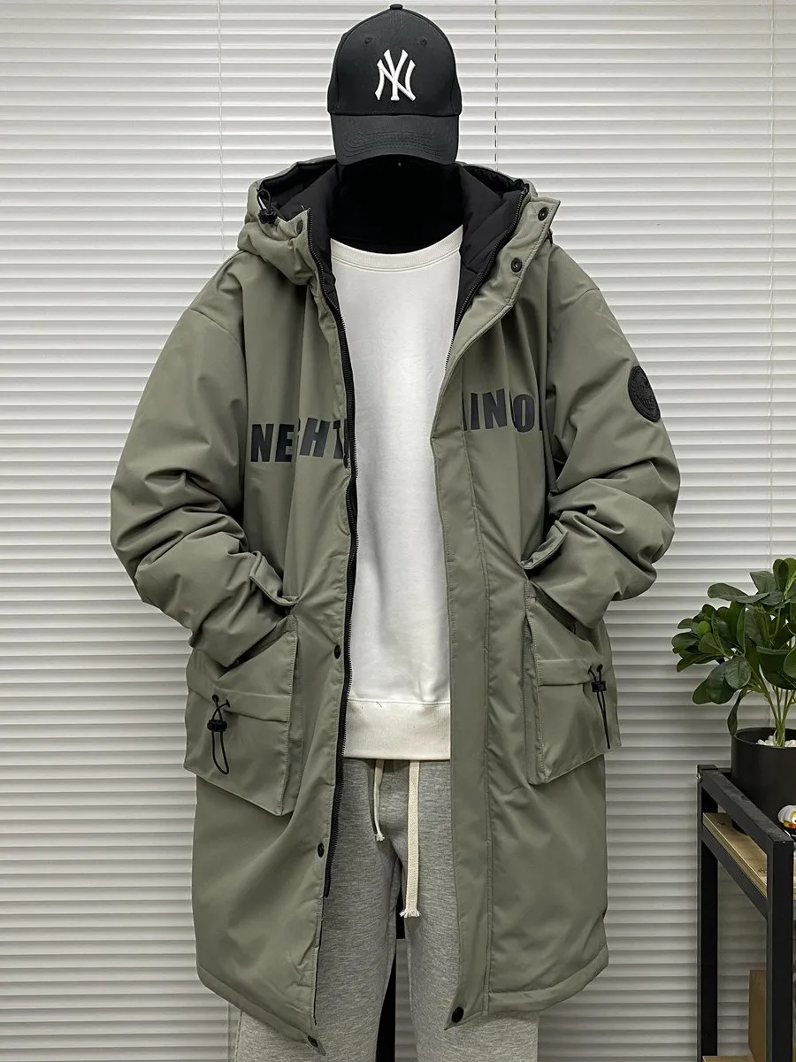 

Men's Long Hardell Parka down Jaet Winter Outdoor Wear Large Size Hooded Workwear Trendy Brand down Coat Waterproof Polye...