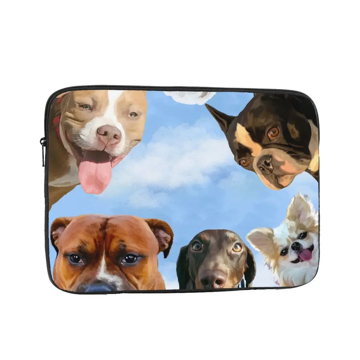 

Laptop Bag Sleeve 12" 13" 15" 17" Notebook Sleeve Cover Bag Funny Drawing Of Dogs Cats Computer Shockproof Case