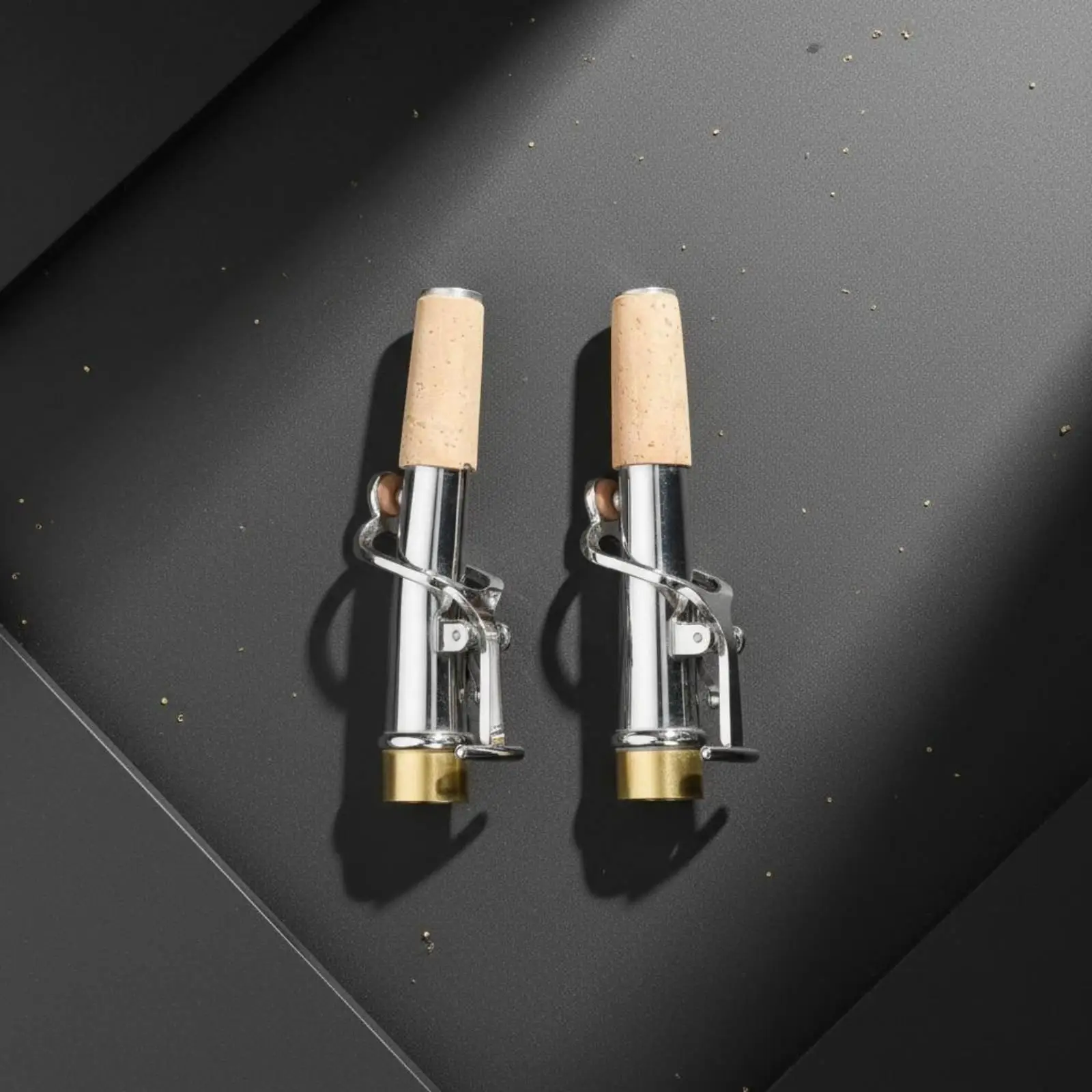 2 Pieces Soprano Saxophone Neck Set Natural Cork Music Accessory Even Breath