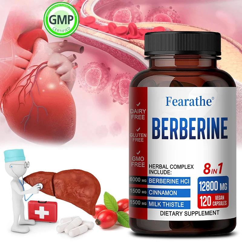 Berberine Capsules Contain Ceylon Cinnamon and Milk Thistle To Promote Liver Function, Intestinal Health, and Immunity.