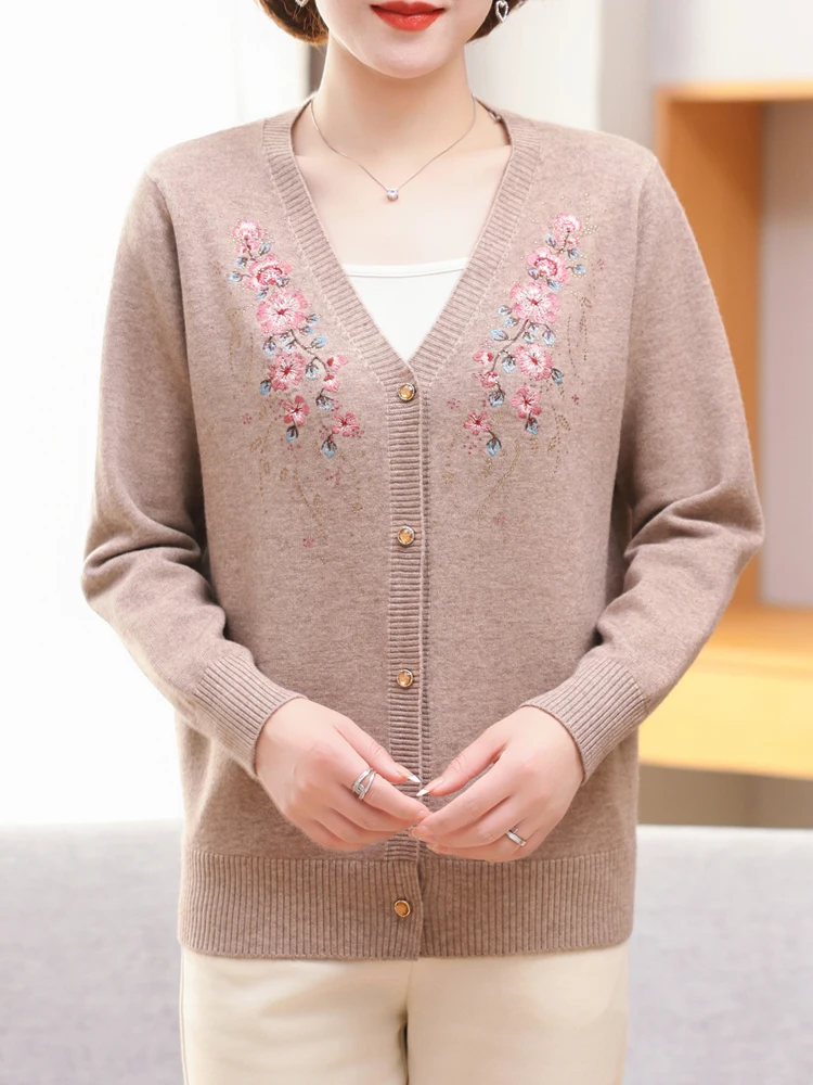 

Embroidery Cardigans Sweater Women Autumn Knitted Sweater Top Femme Korean Fashion Single-breasted Female Cardigan